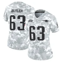 Women's Mehki Butler New England Patriots No.63 Limited 2024 Salute to Service Jersey - Arctic Camo