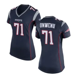 Women's Mike Onwenu New England Patriots No.71 Game Team Color Jersey - Navy Blue
