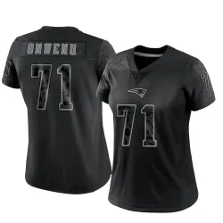 Women's Mike Onwenu New England Patriots No.71 Limited Reflective Jersey - Black