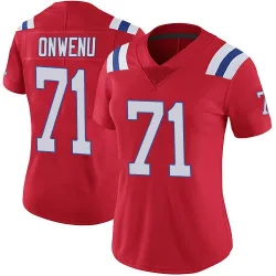 Women's Mike Onwenu New England Patriots No.71 Limited Vapor Untouchable Alternate Jersey - Red