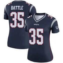 Women's Miles Battle New England Patriots No.35 Legend Jersey - Navy