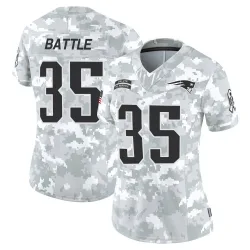 Women's Miles Battle New England Patriots No.35 Limited 2024 Salute to Service Jersey - Arctic Camo
