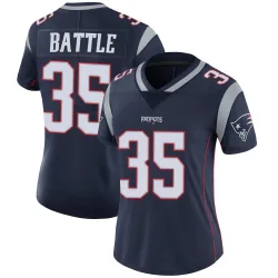 Women's Miles Battle New England Patriots No.35 Limited Team Color Vapor Untouchable Jersey - Navy