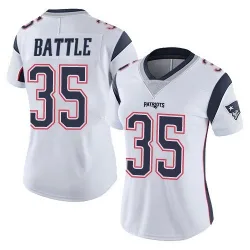 Women's Miles Battle New England Patriots No.35 Limited Vapor Untouchable Jersey - White