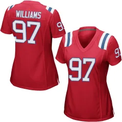 Women's Milton Williams New England Patriots No.97 Game Alternate Jersey - Red