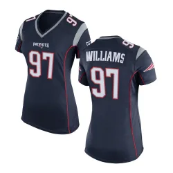 Women's Milton Williams New England Patriots No.97 Game Team Color Jersey - Navy Blue