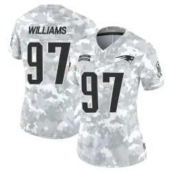 Women's Milton Williams New England Patriots No.97 Limited 2024 Salute to Service Jersey - Arctic Camo