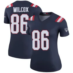 Women's Mitchell Wilcox New England Patriots No.86 Legend Color Rush Jersey - Navy