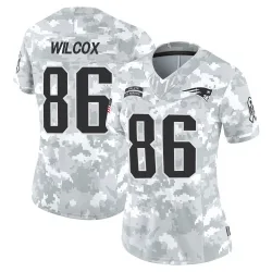 Women's Mitchell Wilcox New England Patriots No.86 Limited 2024 Salute to Service Jersey - Arctic Camo