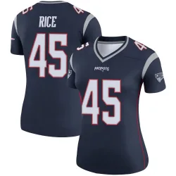 Women's Monty Rice New England Patriots No.45 Legend Jersey - Navy
