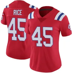 Women's Monty Rice New England Patriots No.45 Limited Vapor Untouchable Alternate Jersey - Red