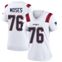 Women's Morgan Moses New England Patriots No.76 Game Jersey - White