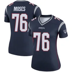Women's Morgan Moses New England Patriots No.76 Legend Jersey - Navy