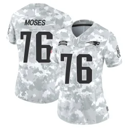 Women's Morgan Moses New England Patriots No.76 Limited 2024 Salute to Service Jersey - Arctic Camo