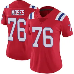 Women's Morgan Moses New England Patriots No.76 Limited Vapor Untouchable Alternate Jersey - Red