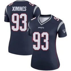 Women's Oshane Ximines New England Patriots No.93 Legend Jersey - Navy