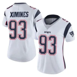 Women's Oshane Ximines New England Patriots No.93 Limited Vapor Untouchable Jersey - White