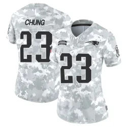 Women's Patrick Chung New England Patriots No.23 Limited 2024 Salute to Service Jersey - Arctic Camo
