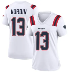 Women's Quinn Nordin New England Patriots No.13 Game Jersey - White