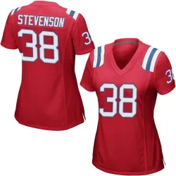 Women's Rhamondre Stevenson New England Patriots No.38 Game Alternate Jersey - Red