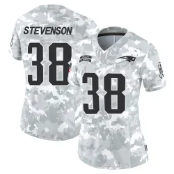 Women's Rhamondre Stevenson New England Patriots No.38 Limited 2024 Salute to Service Jersey - Arctic Camo