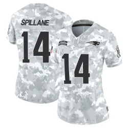 Women's Robert Spillane New England Patriots No.14 Limited 2024 Salute to Service Jersey - Arctic Camo