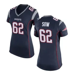 Women's Sidy Sow New England Patriots No.62 Game Team Color Jersey - Navy Blue