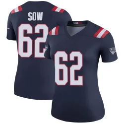 Women's Sidy Sow New England Patriots No.62 Legend Color Rush Jersey - Navy