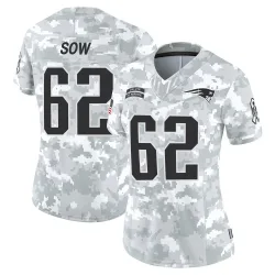 Women's Sidy Sow New England Patriots No.62 Limited 2024 Salute to Service Jersey - Arctic Camo