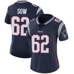 Women's Sidy Sow New England Patriots No.62 Limited Team Color Vapor Untouchable Jersey - Navy