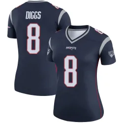 Women's Stefon Diggs New England Patriots No.8 Legend Jersey - Navy