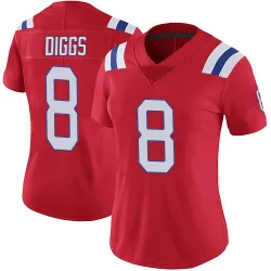Women's Stefon Diggs New England Patriots No.8 Limited Vapor Untouchable Alternate Jersey - Red