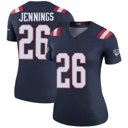 Women's Terrell Jennings New England Patriots No.26 Legend Color Rush Jersey - Navy