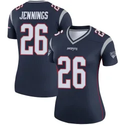Women's Terrell Jennings New England Patriots No.26 Legend Jersey - Navy