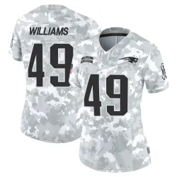 Women's Trayveon Williams New England Patriots No.49 Limited 2024 Salute to Service Jersey - Arctic Camo