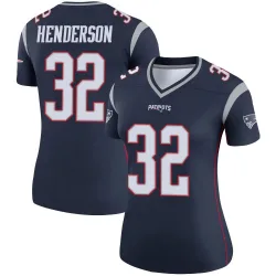 Women's TreVeyon Henderson New England Patriots No.32 Legend Jersey - Navy