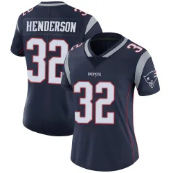 Women's TreVeyon Henderson New England Patriots No.32 Limited Team Color Vapor Untouchable Jersey - Navy