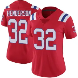 Women's TreVeyon Henderson New England Patriots No.32 Limited Vapor Untouchable Alternate Jersey - Red