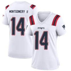 Women's Ty Montgomery II New England Patriots No.14 Game Jersey - White