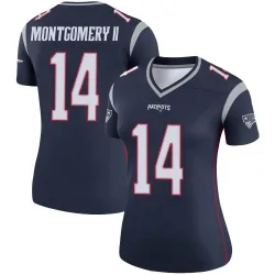 Women's Ty Montgomery II New England Patriots No.14 Legend Jersey - Navy