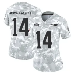 Women's Ty Montgomery II New England Patriots No.14 Limited 2024 Salute to Service Jersey - Arctic Camo