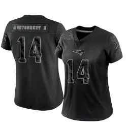 Women's Ty Montgomery II New England Patriots No.14 Limited Reflective Jersey - Black