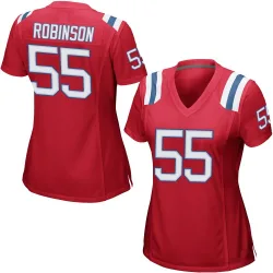 Women's Tyrese Robinson New England Patriots No.55 Game Alternate Jersey - Red