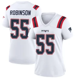 Women's Tyrese Robinson New England Patriots No.55 Game Jersey - White