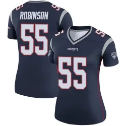 Women's Tyrese Robinson New England Patriots No.55 Legend Jersey - Navy