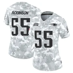 Women's Tyrese Robinson New England Patriots No.55 Limited 2024 Salute to Service Jersey - Arctic Camo