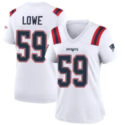 Women's Vederian Lowe New England Patriots No.59 Game Jersey - White
