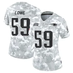 Women's Vederian Lowe New England Patriots No.59 Limited 2024 Salute to Service Jersey - Arctic Camo