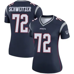 Women's Wes Schweitzer New England Patriots No.72 Legend Jersey - Navy