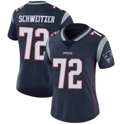 Women's Wes Schweitzer New England Patriots No.72 Limited Team Color Vapor Untouchable Jersey - Navy